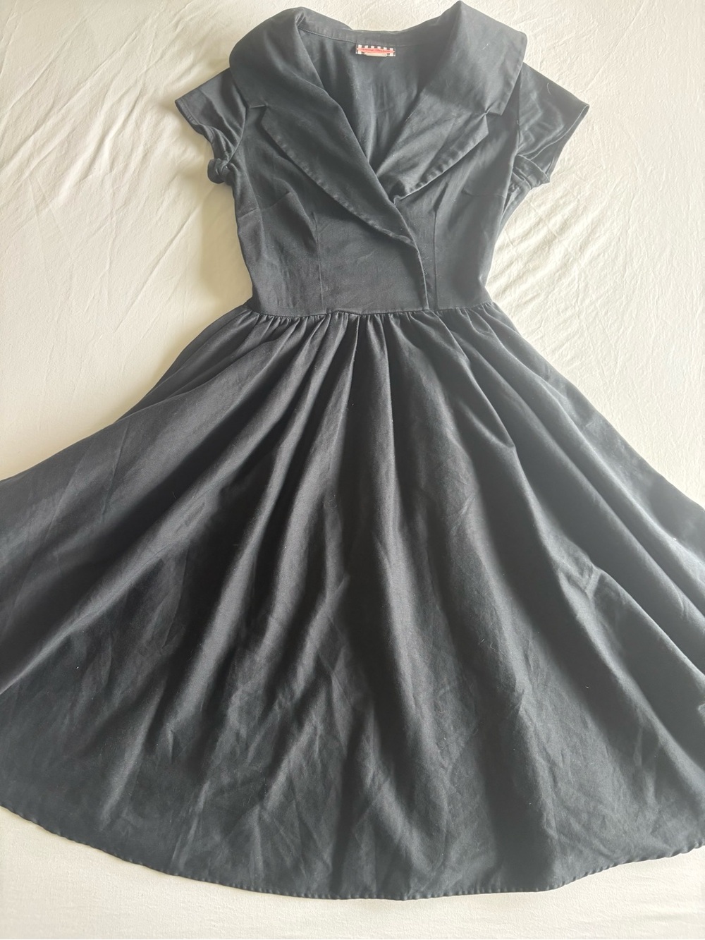 Pinup Couture Black Vintage-Inspired Fit & Flare Midi Dress